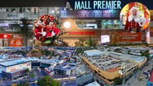 Fachadas exteriores de Mall Premier en Tegucigalpa, Comayagua y Juticalpa iluminadas por la noche.