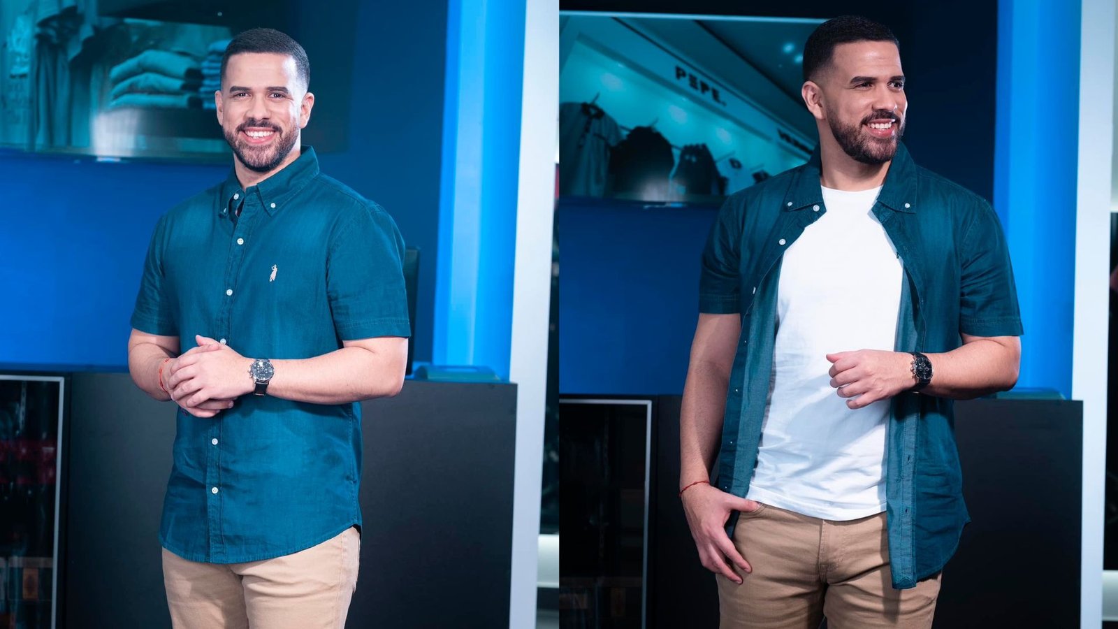 Ropa casual y elegante para hombre en tienda KCHE Mall Premier Tegucigalpa.