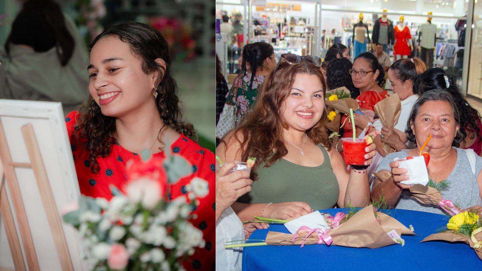 Actividad creativa del Día de la Mujer Hondureña en Mall Premier Juticalpa con pintura, música y cocteles.