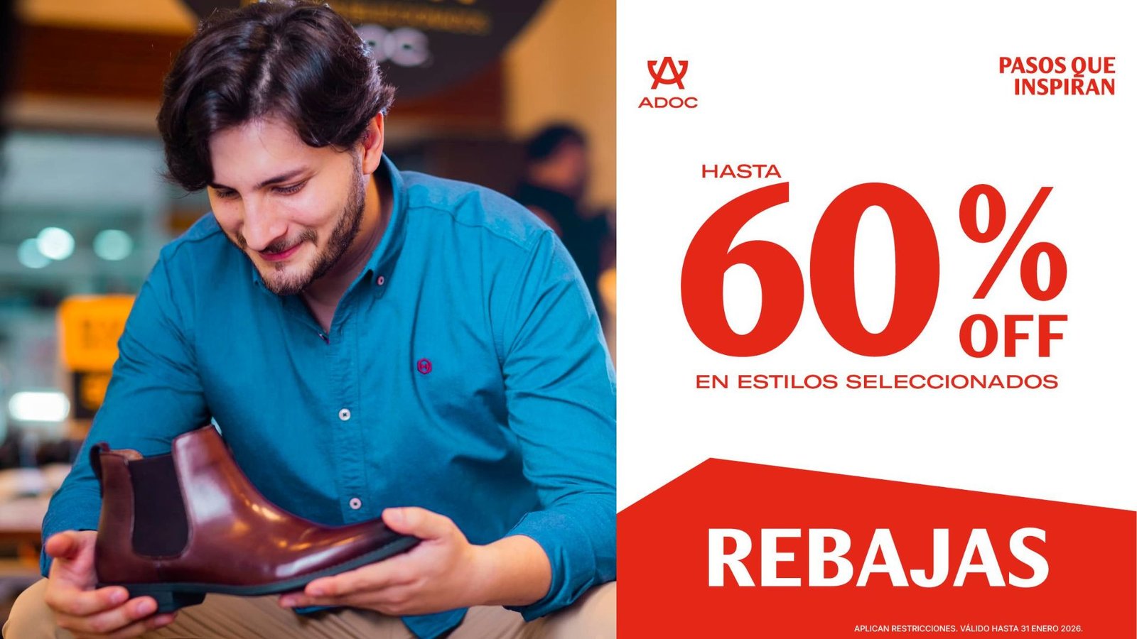Descuentos de hasta 60% en calzado ADOC en Mall Premier Honduras