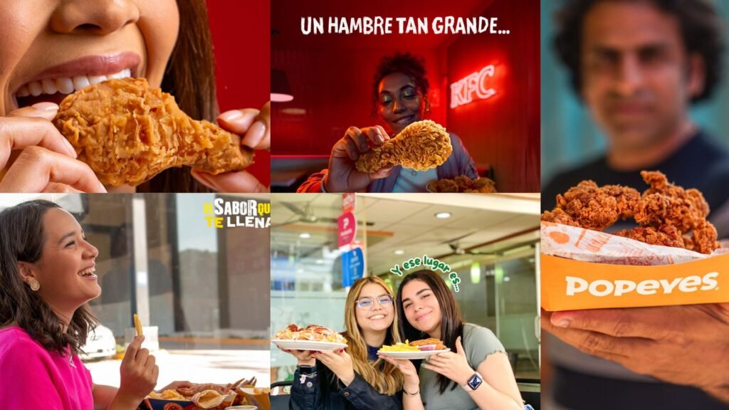 familias disfrutando pollo frito en Mall Premier y Plaza Premier Honduras