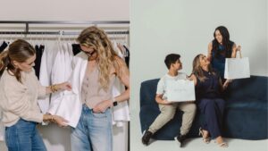 Mujeres comprando ropa y regalos en tienda de Plaza Premier como idea de compras para el Día de la Madre