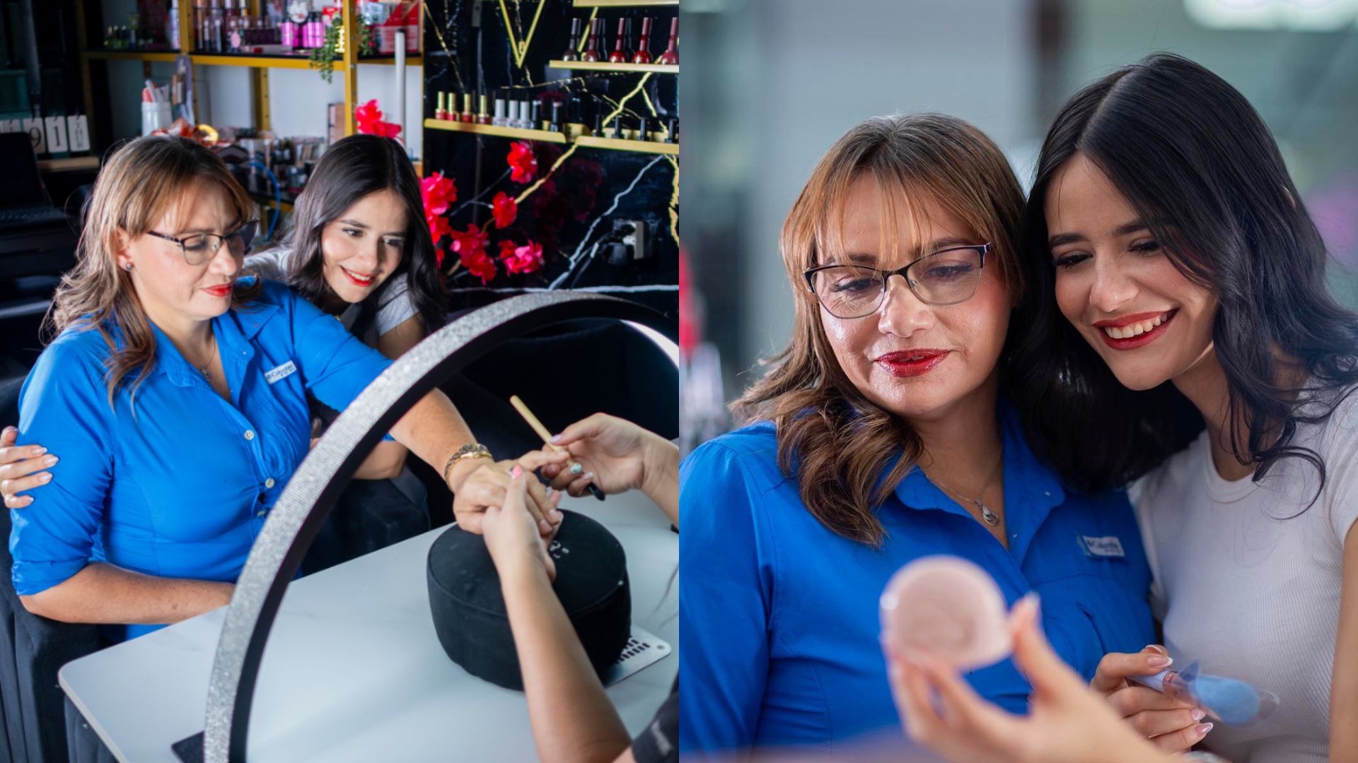 Sesión de manicura en Glamour Studio y elección de maquillaje en Sofia’s Beauty en Mall Premier Juticalpa.