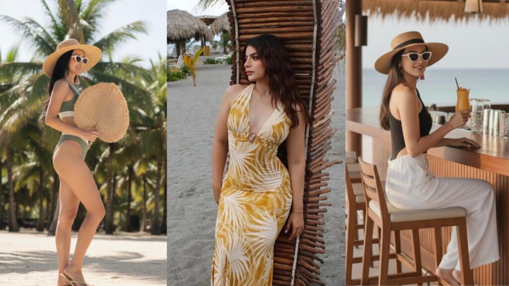 Tendencias de temporada en CUBIC Boutique, Plaza Premier Humuya: vestido de baño, vestido estampado tropical y outfit casual con sombrero