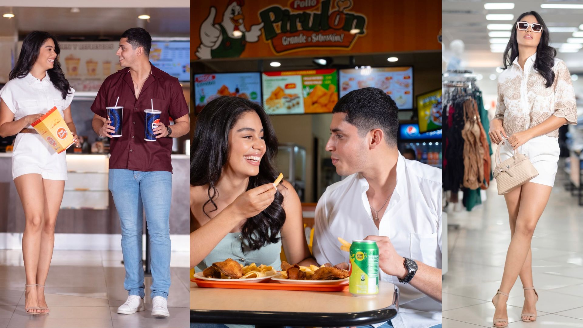amilias hondureñas disfrutando de la oferta gastronómica del Food Court en Mall Premier durante el fin de semana del Mundial.