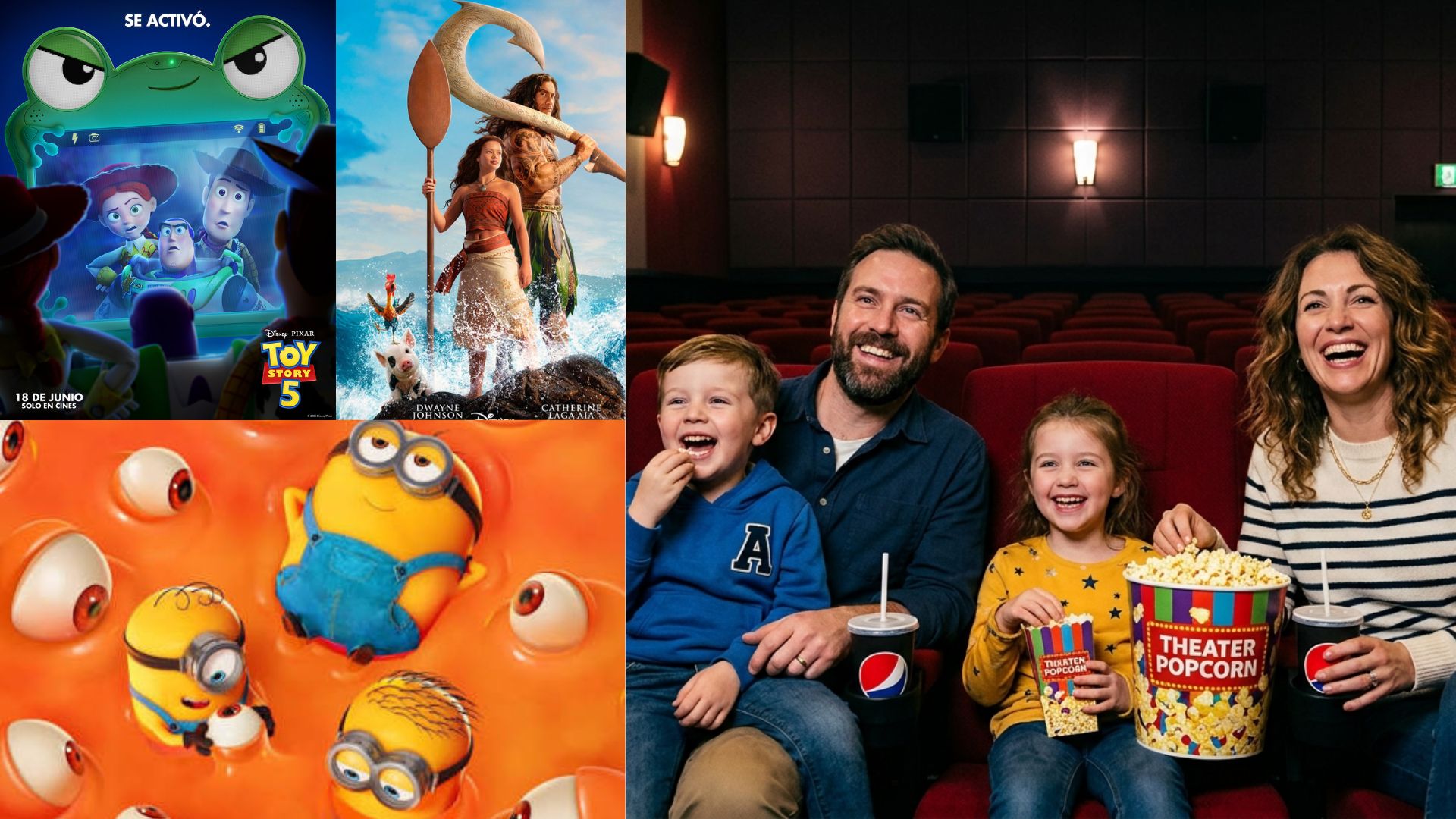 Niños y padres viendo una película infantil en las salas de Cinépolis de Mall Premier Juticalpa y Tegucigalpa y Unicines de Mall Premier Comayagua, como parte de su plan perfecto de fin de semana.
