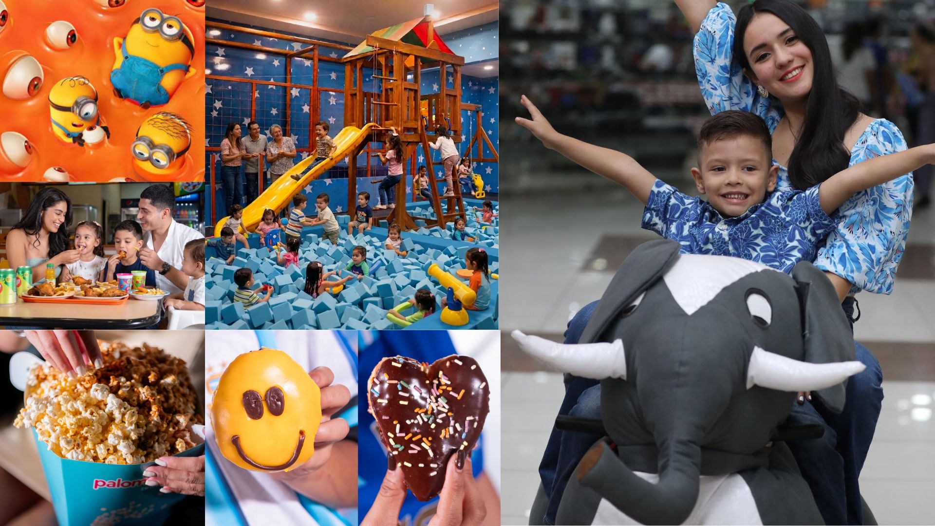 Recuerdos familiares e infantiles creados gracias al plan perfecto de fin de semana en las tiendas y atracciones de Mall Premier a nivel nacional.