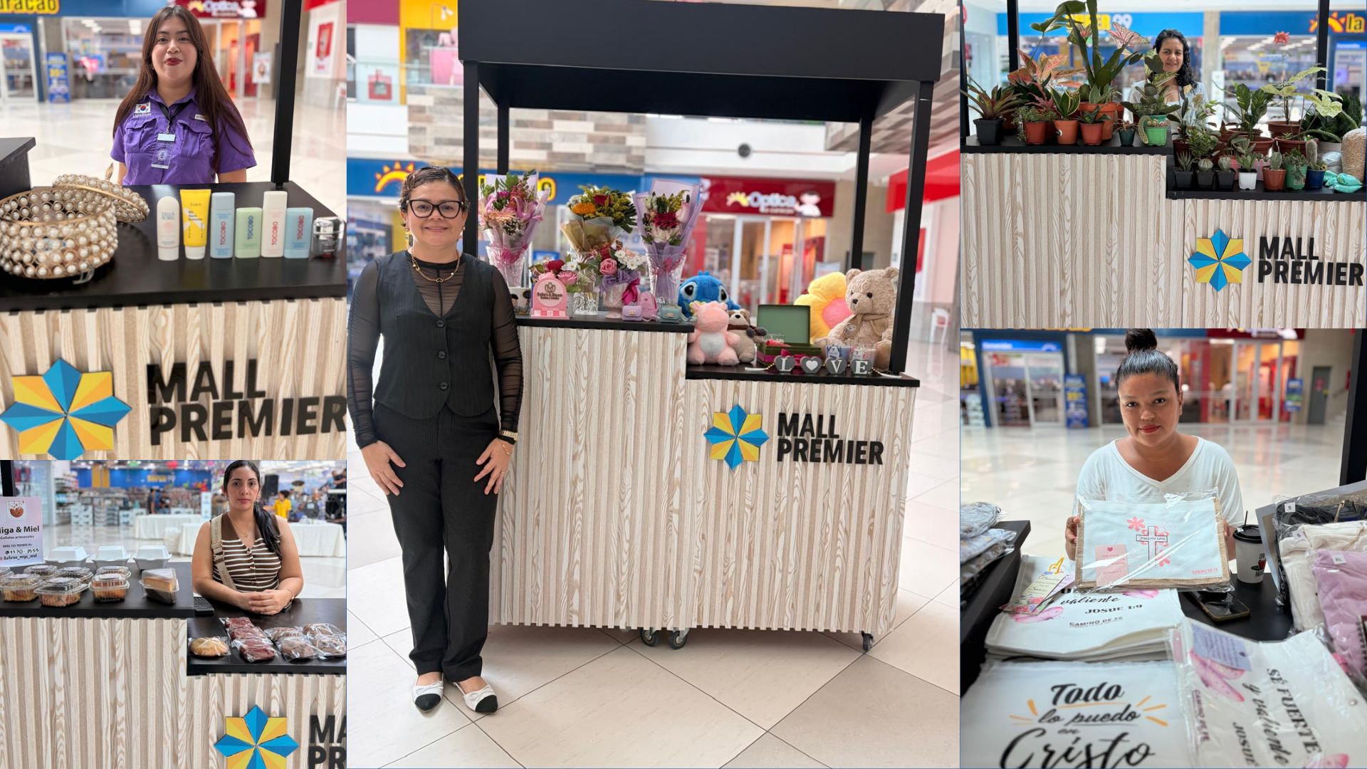 Emprendimientos de cuidado personal, flores, joyas y repostería en Mall Premier Juticalpa.